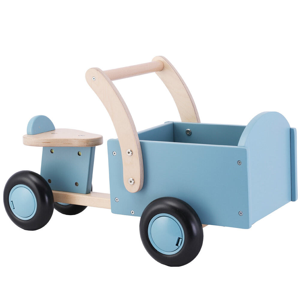  Houten bakfiets little rider retro blue