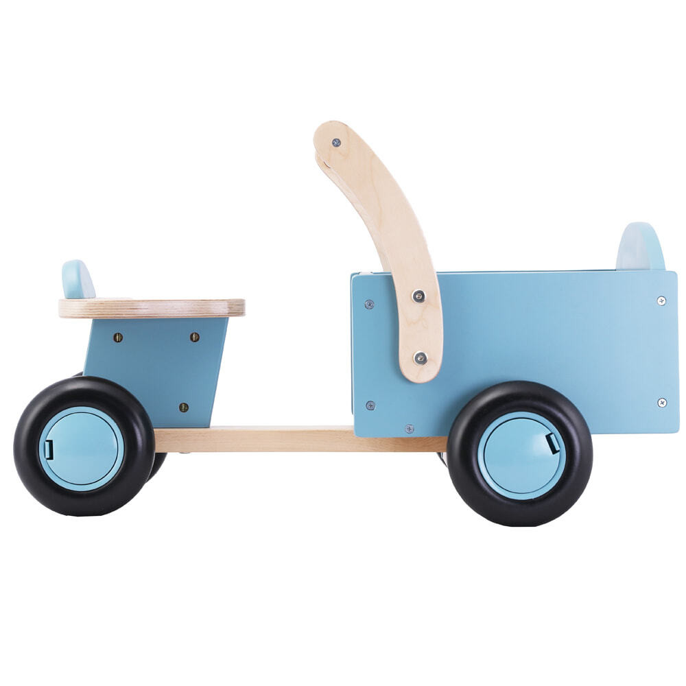  Houten bakfiets little rider retro blue