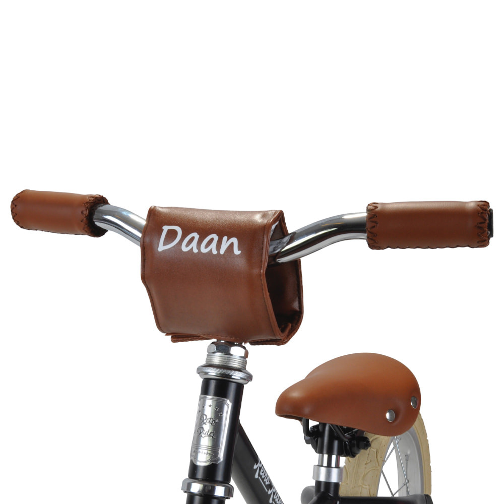 Bandits & Angels Kinbeschermer Retro loopfiets met eigen naam bruin