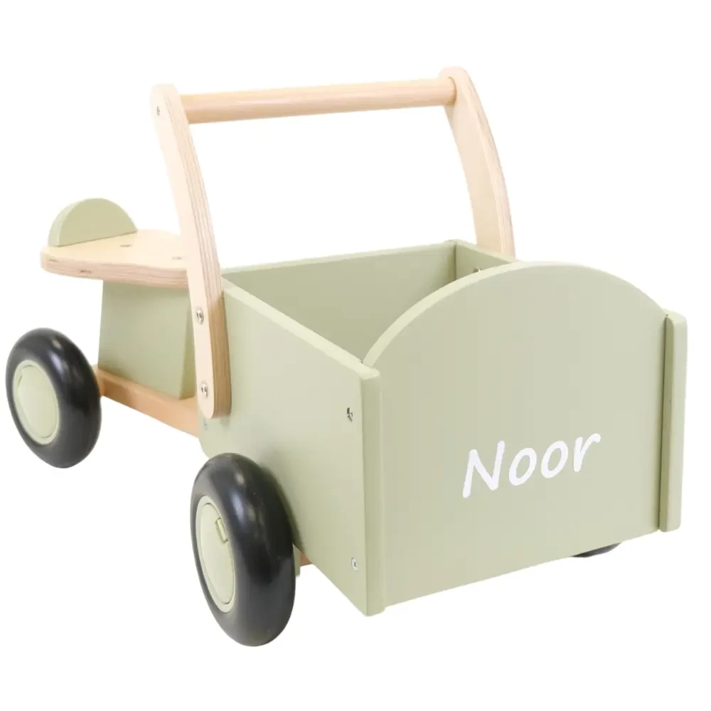  Witte sticker met naam Little Rider