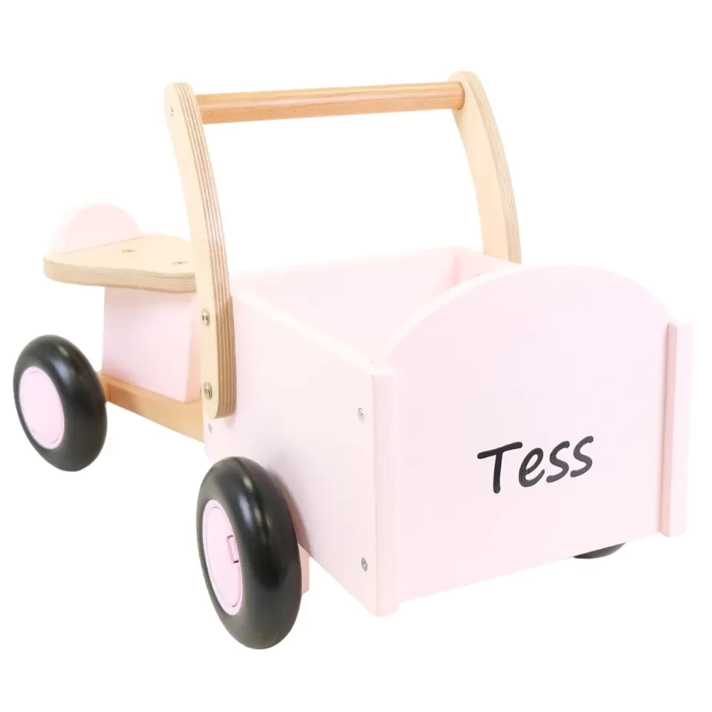  Zwarte sticker met naam Little Rider