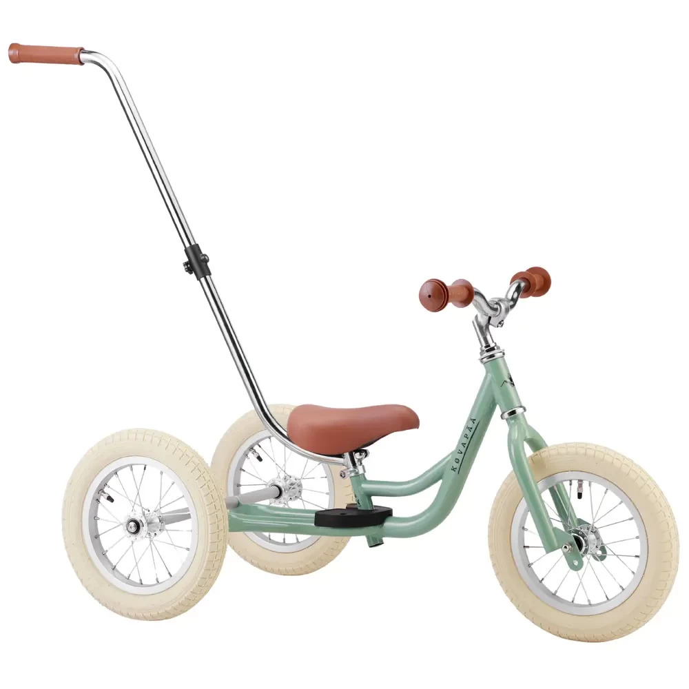  2 in 1 driewieler loopfiets groen