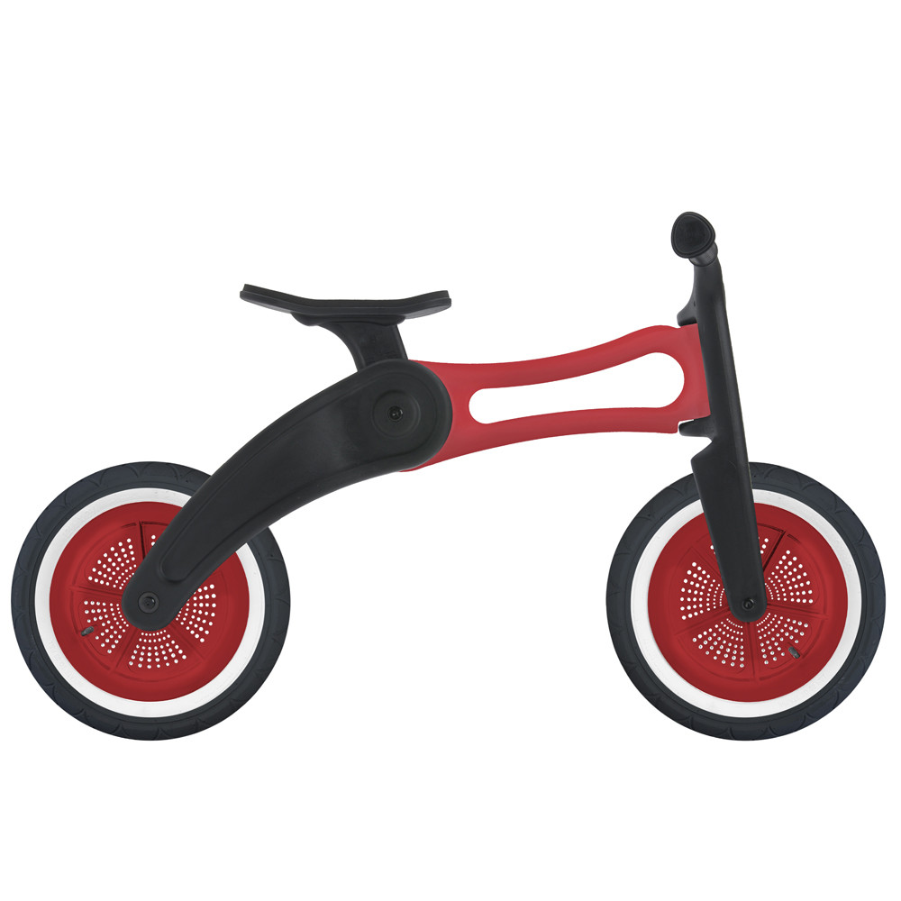 Wishbonebike RE2 Red stand 3: hoge tweewieler.